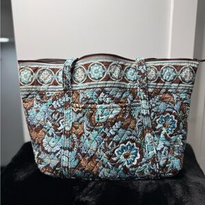 Vera Bradley quilted cotton Travel Tote in Java Blue